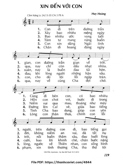 Xin đến với con - Lm. Huy Hoàng - trang 1