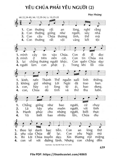 Yêu Chúa phải yêu người 2 - Lm. Huy Hoàng - trang 1