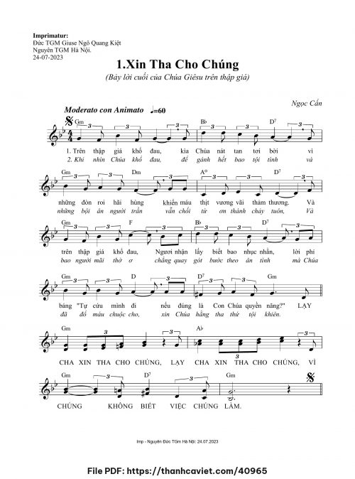 1- Xin tha cho chúng - Ngọc Cẩn - trang 1
