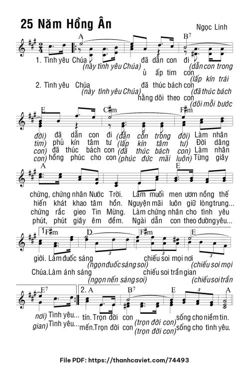 25 năm hồng ân - Ngọc Linh - trang 1