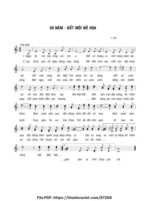 50 năm đất mới nở hoa - 7 Thứ - trang 1
