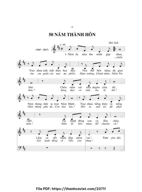 50 năm thành hôn - Hải Ánh - trang 1