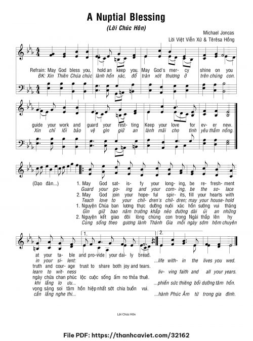 A Nuptial Blessing - Viễn Xứ (English lyrics: Têrêsa Hồng) - trang 1