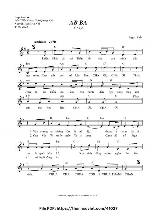 Abba - Ngọc Cẩn - trang 1