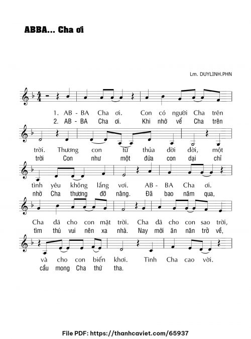Abba Cha ơi - Lm. DUYLINH.PHN - trang 1