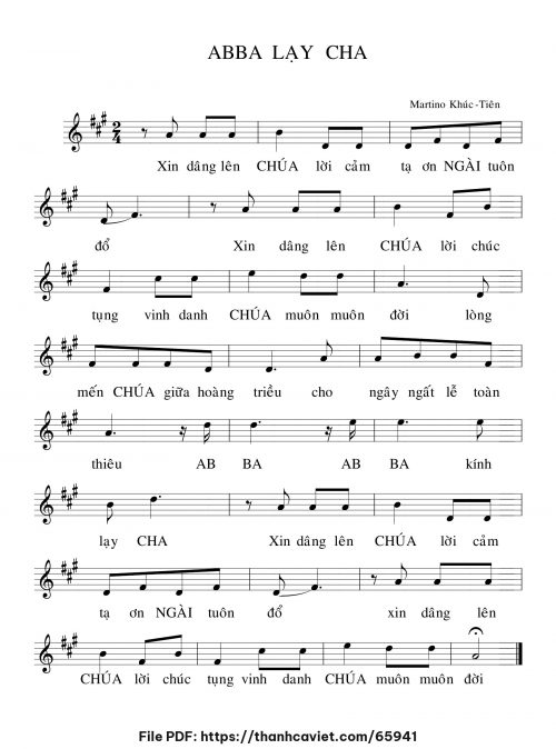 Abba Lạy Cha - Martino Khúc Tiên - trang 1