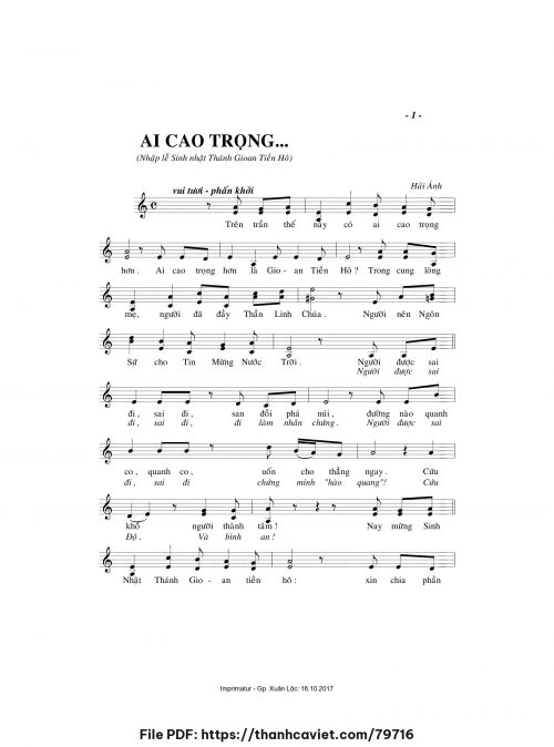 Ai cao trọng - Hải Ánh - trang 1