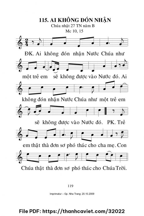 Ai không đón nhận [CN27 TNB] – - Lm. Mi Trầm - trang 1