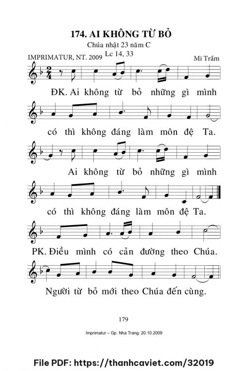Ai không từ bỏ [CN23 TNC] – - Lm. Mi Trầm - trang 1