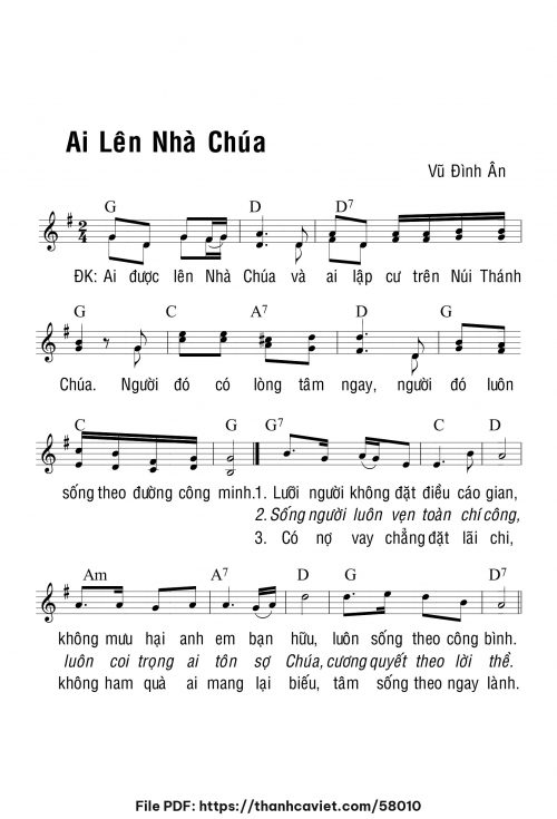 Ai lên nhà Chúa - Vũ Đình Ân - trang 1