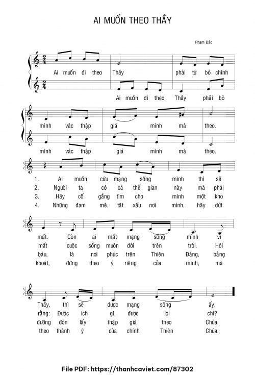 Ai muốn theo Thầy - Phạm Đắc - trang 1