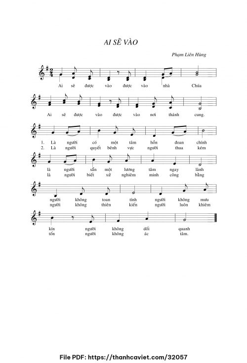 Ai sẽ vào - Lm. Phạm Liên Hùng - trang 1