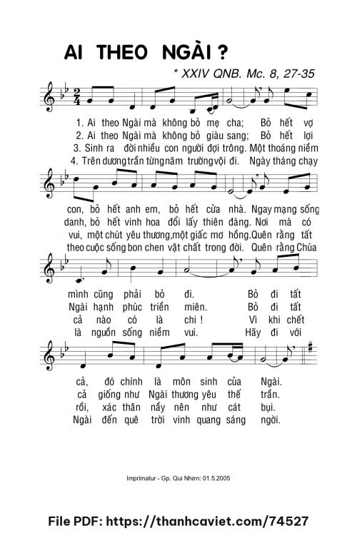 Ai theo Ngài - Lm. La Thập Tự - trang 1