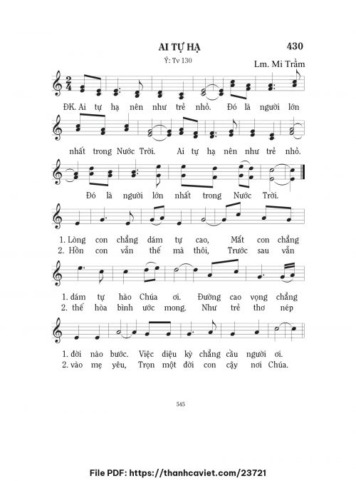 Ai tự hạ - Lm. Mi Trầm - trang 1
