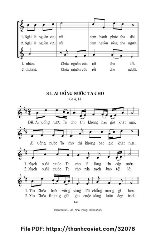 Ai uống nước Ta cho [CN3 Mùa Chay A] – - Lm. Mi Trầm - trang 1