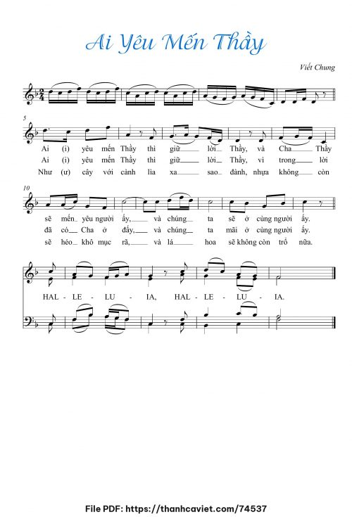 Ai yêu mến Thầy - Viết Chung - trang 1