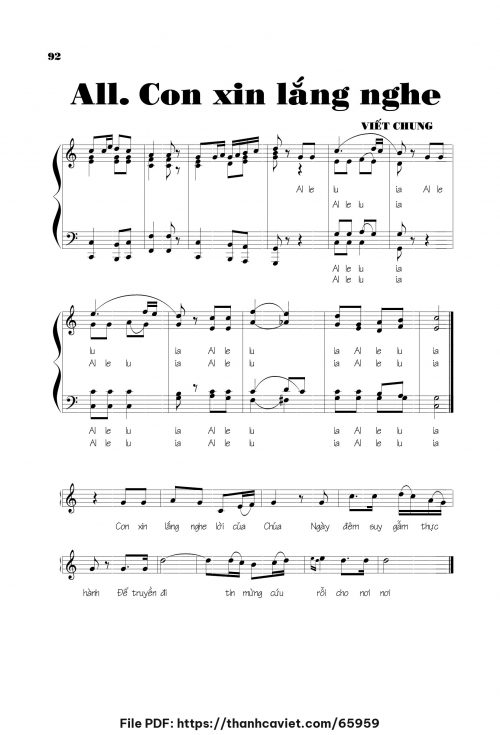 All. Con xin lắng nghe - Viết Chung - trang 1