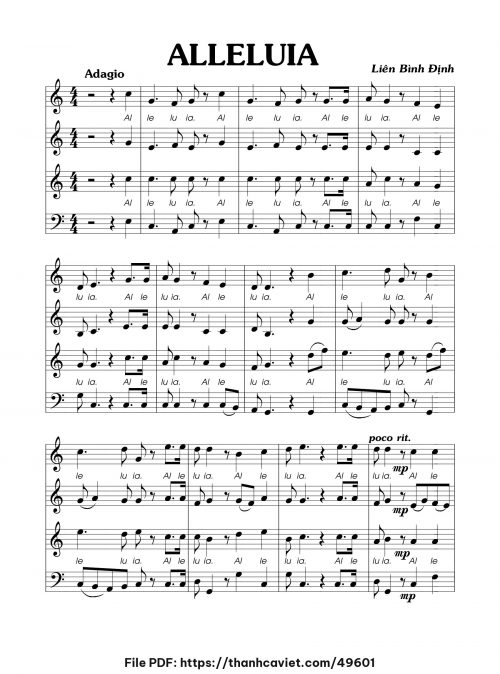Alleluia - Liên Bình Định - trang 1