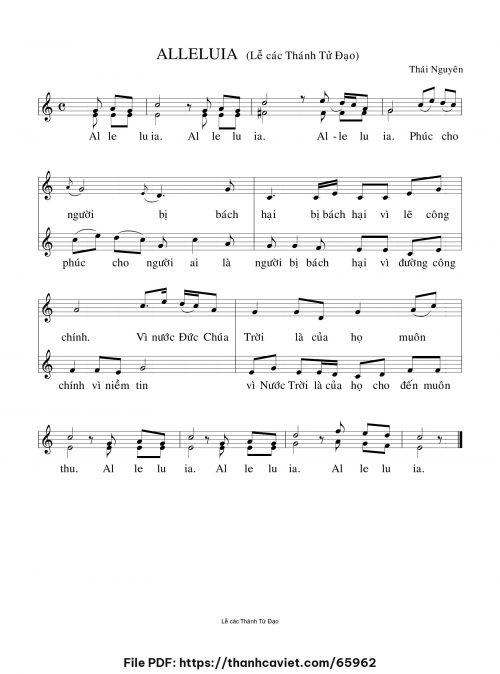 Alleluia - Lm. Thái Nguyên - trang 1