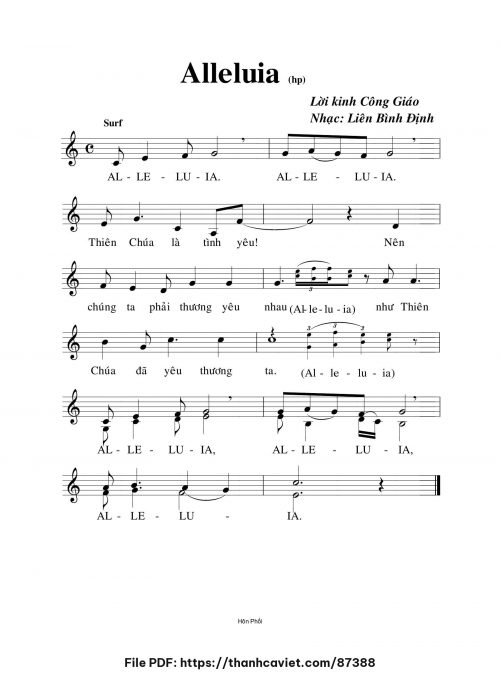 Allêluia - Liên Bình Định - trang 1