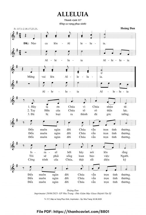 Alleluia - Hoàng Đan - trang 1