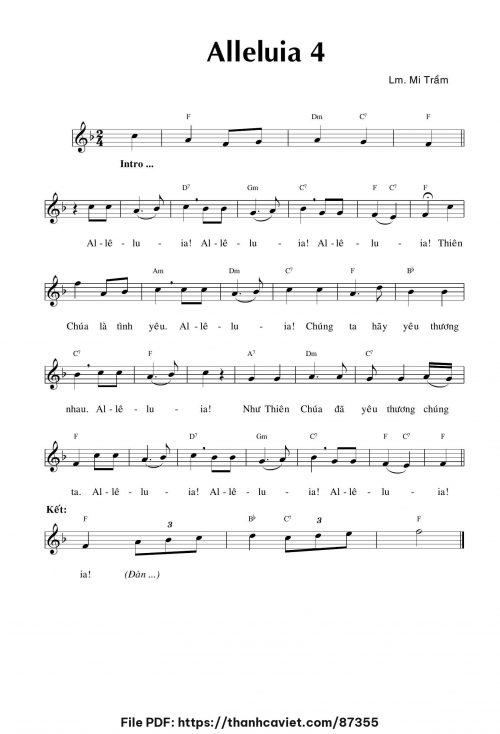 Alleluia 4 - Lm. Mi Trầm - trang 1