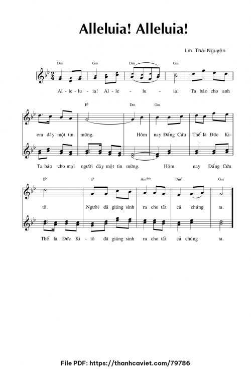 Alleluia Alleluia - Lm. Thái Nguyên - trang 1