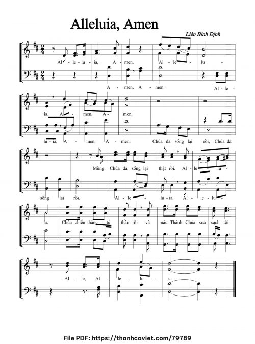 Alleluia Amen - Liên Bình Định - trang 1