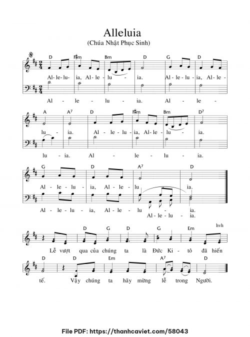 Alleluia Chúa Nhật Phục Sinh - hvh - trang 1
