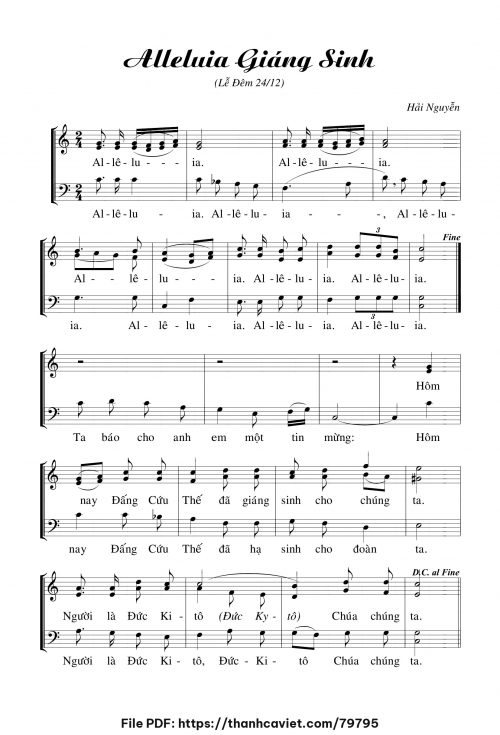 Alleluia Giáng Sinh - Hải Nguyễn - trang 1
