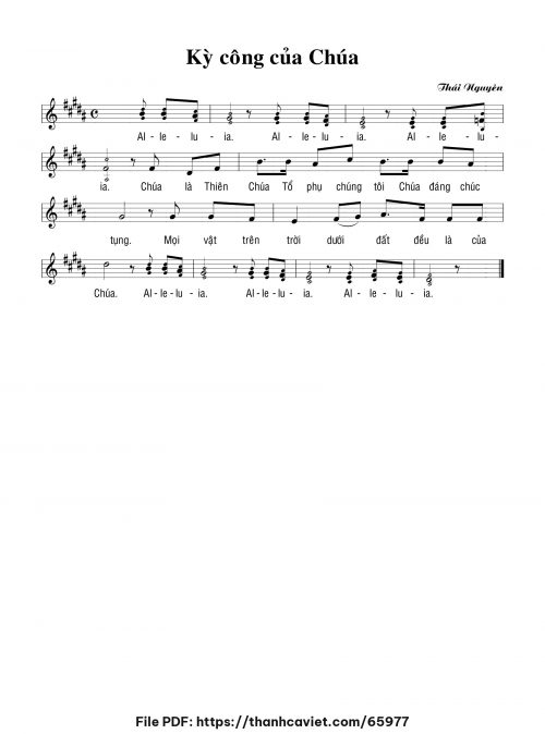 Alleluia – Kỳ công của Chúa - Lm. Thái Nguyên - trang 1