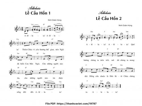 Allêluia lễ cầu hồn - Ninh Doãn Hùng - trang 1