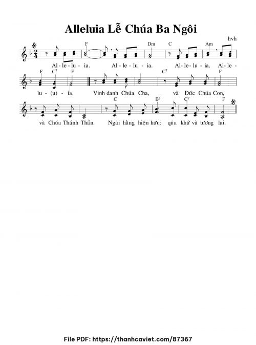 Alleluia Lễ Chúa Ba Ngôi - hvh - trang 1