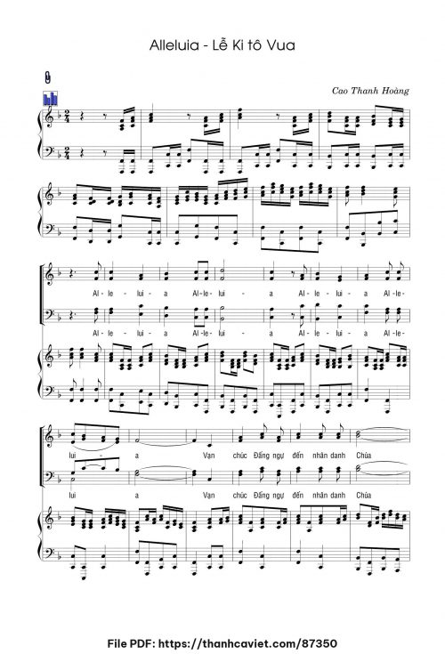 Alleluia – Lễ Kitô Vua - Cao Thanh Hoàng - trang 1