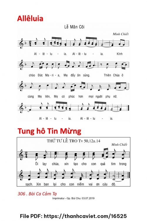 Allêluia Lễ Mân Côi - Lm. Minh Chiết - trang 1