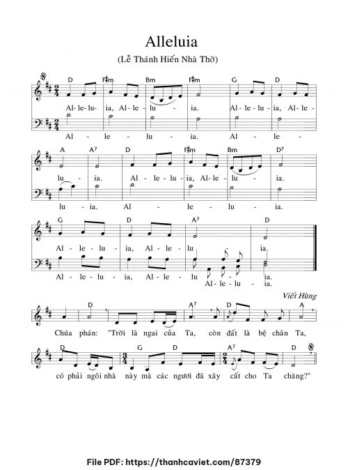 Alleluia Lễ Thánh Hiến Nhà Thờ - hvh - trang 1
