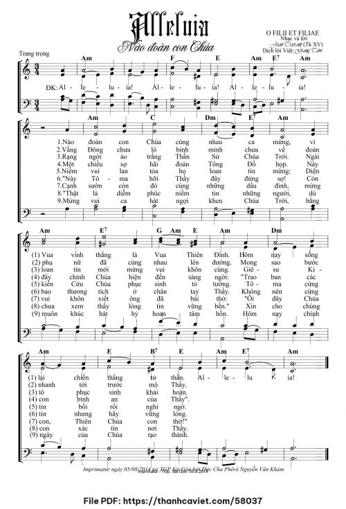 Alleluia! – Nào đoàn con Chúa - Lm. Giang Tâm (Nhạc Ngoại, lời Việt) - trang 1