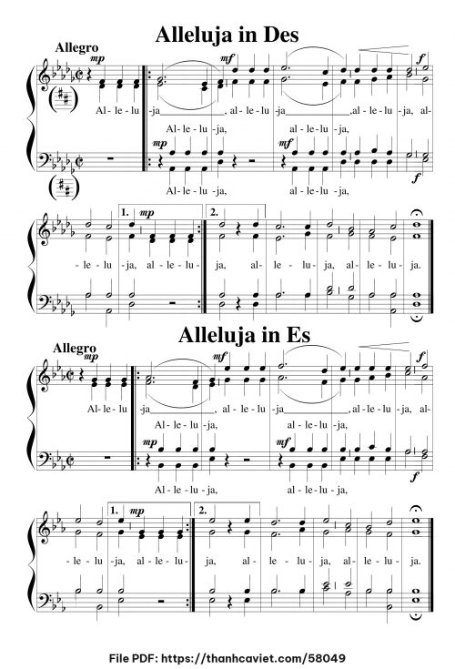 Alleluja in des - Chưa biết - trang 1