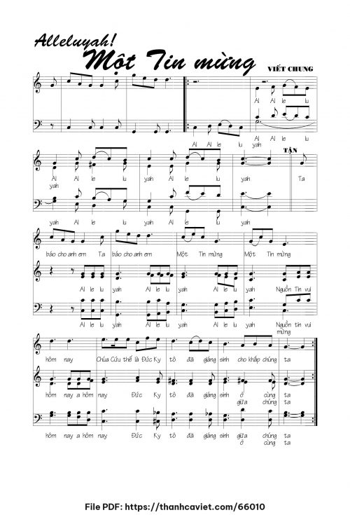 Alleluyah Một Tin Mừng - Viết Chung - trang 1