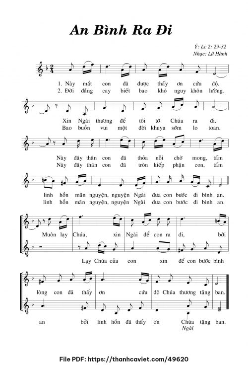 An bình ra đi - Lữ Hành - trang 1