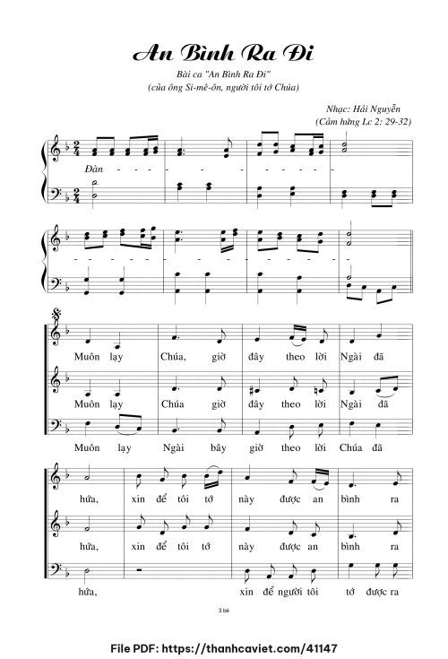 An bình ra đi - Hải Nguyễn - trang 1