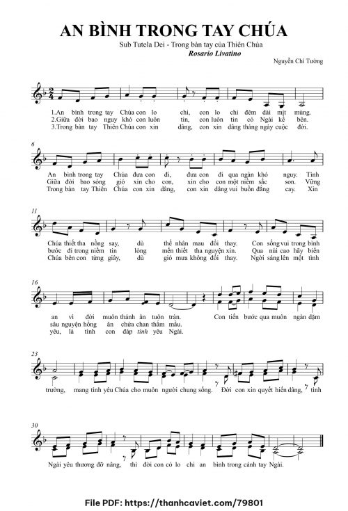 An bình trong tay Chúa - Nguyễn Chí Tường - trang 1