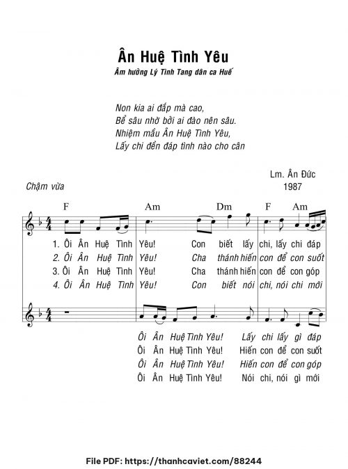 Ân huệ tình yêu - Lm. Ân Đức - trang 1