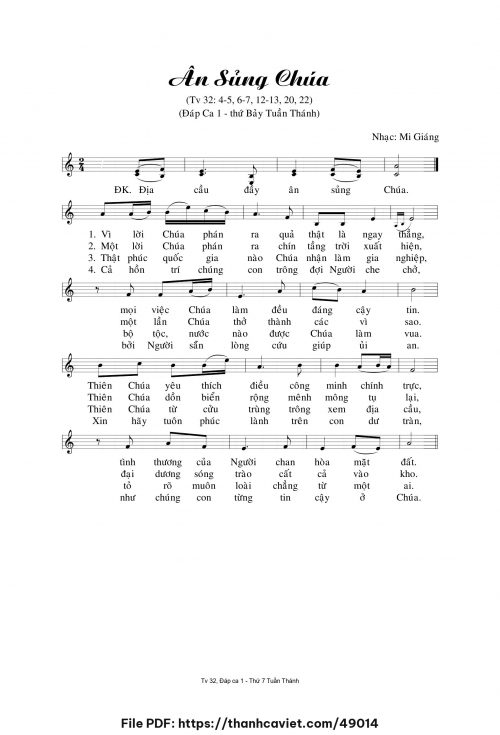 Ân sủng Chúa - Mi Giáng - trang 1