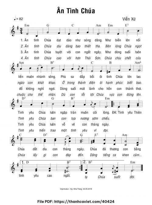 Ân tình Chúa - Viễn Xứ - trang 1