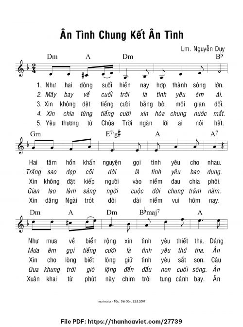 Ân tình chung kết ân tình - Lm. Nguyễn Duy - trang 1