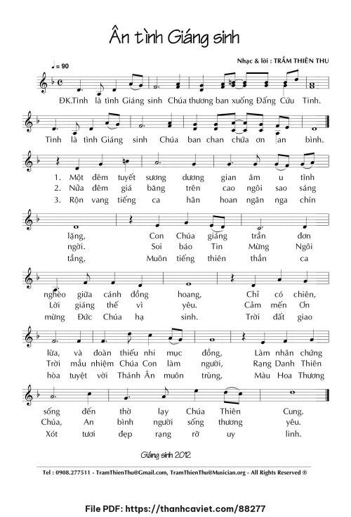 Ân tình Giáng Sinh - Trầm Thiên Thu - trang 1