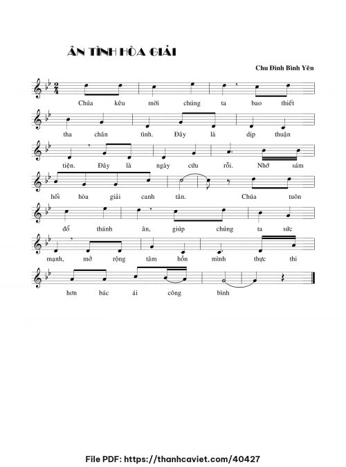 Ân tình hòa giải - Chu Đình Bình Yên - trang 1
