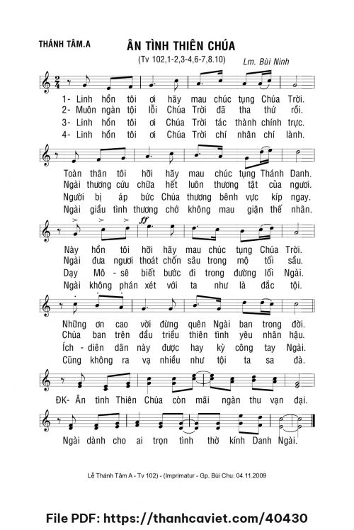 Ân tình Thiên Chúa - Lm. Bùi Ninh - trang 1