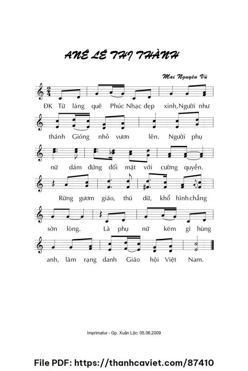 Anê Lê Thị Thành - Mai Nguyên Vũ - trang 1